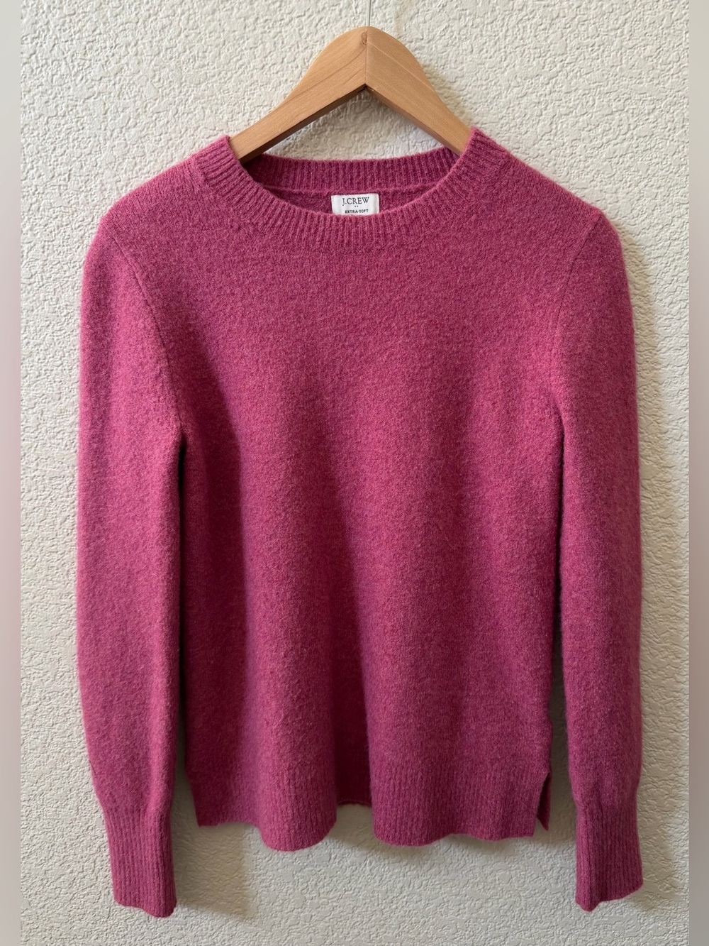 J.CREW Women’s XS Extra Soft Crew Sweater Dusty Rose -DESC
